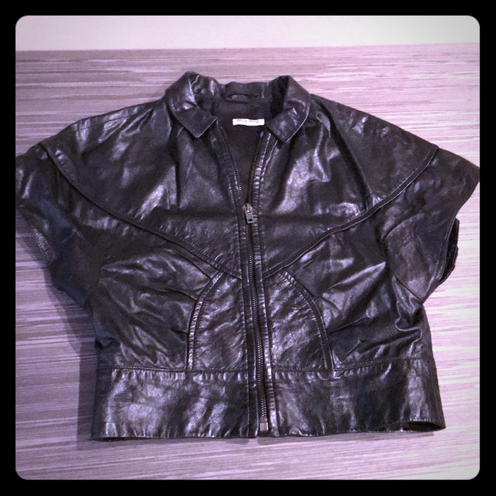 Miu miu cropped leather vest